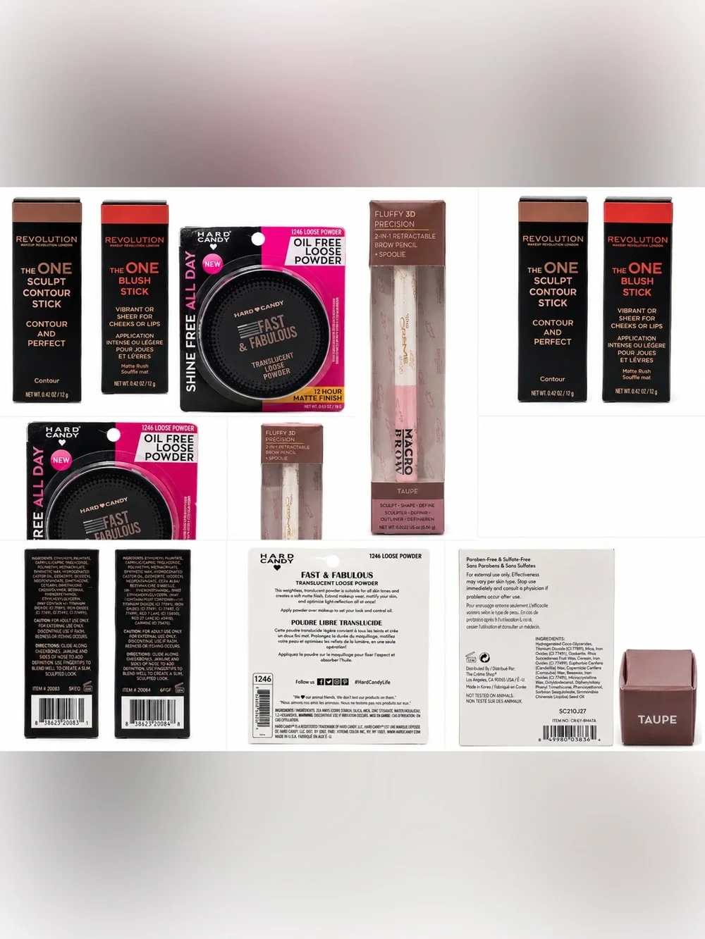 NEW Makeup Bundle Revolution Hard Candy Creme Shop Blush Contour Brow